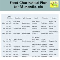 15 Month Old Food Chart Indian