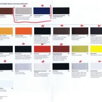 2017 Ford Paint Color Chart