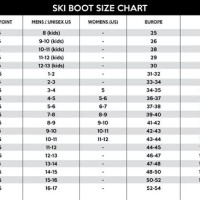 Alpina Ski Boot Size Chart