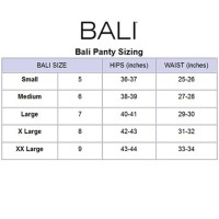 Bali Size Chart Underwear