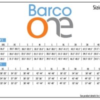 Barco One Scrubs Size Chart