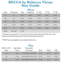 Becca Swimwear Size Chart