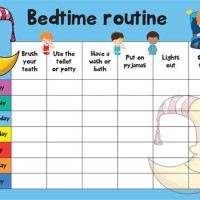 Bedtime Routine Chart For 4 Year Old Printable