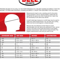 Bell Helmet Size Chart Uk