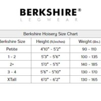Berkshire Tights Size Chart
