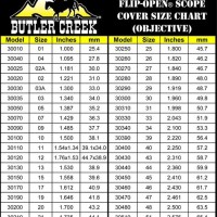 Butler Creek Flip Cap Size Chart
