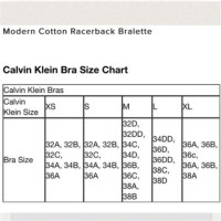 Calvin Klein Bra Size Chart Australia