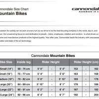Cannondale Mtb Frame Size Chart