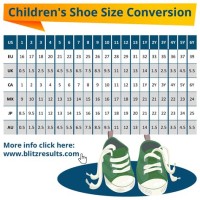 Childrens Shoe Size Conversion Chart Us To Uk