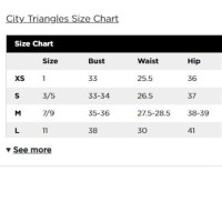 City Triangles Size Chart