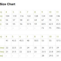 Clothing Size Chart By Age