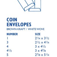 Coin Envelope Size Chart