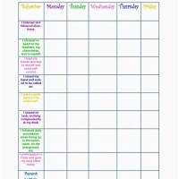 Daily Behavior Chart To Send Home