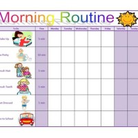 Daily Routine Chart For 4 Year Old