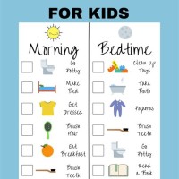 Daily Routine Chart For 7 Year Old