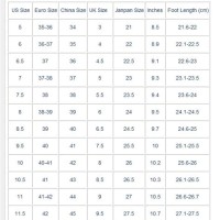 Dance Cl Shoe Size Chart
