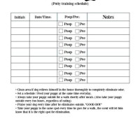 Dog Potty Training Chart Printable