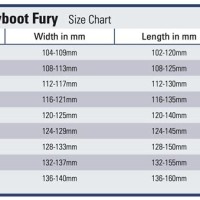 Easyboot Fury Size Chart
