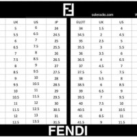 Fendi Shoe Size Chart Inches