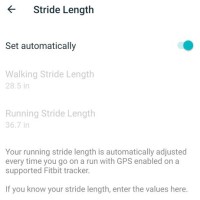Fitbit Stride Length Chart