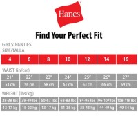 Hanes Less Size Chart