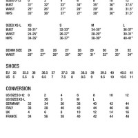 Helmut Lang Size Chart