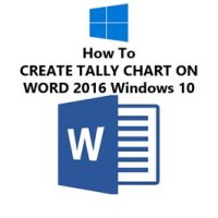 How To Create Tally Chart In Word 2016