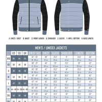 Huf Jacket Size Chart