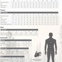 Hunting And Fishing Size Chart