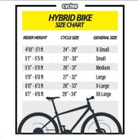 Hybrid Bicycle Frame Size Chart