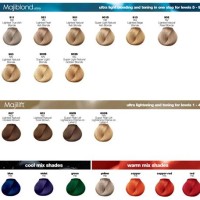 L Oreal Professional Majirel Hair Color Chart