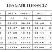 Lisa Marie Fernandez Size Chart
