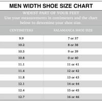 Men S Shoe Size Width Chart Inches