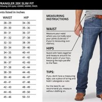 Mens Jeans Waist Size Conversion Chart