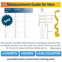 Mens Pants Size Chart Cm