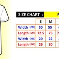 Mens T Shirt Size Chart
