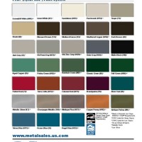 Metal Siding Color Chart