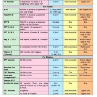 Newborn Baby Vaccination Chart As Per Government Of India
