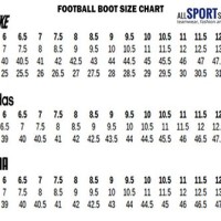 Nike Football Shoes Size Chart