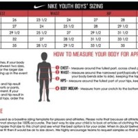 Nike Youth Football Pants Sizing Chart