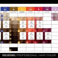 Paul Mitc Permanent Hair Color Chart