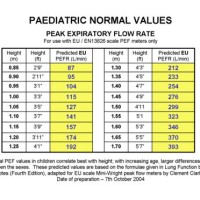 Peak Flow Meter Chart By Age Child Uk