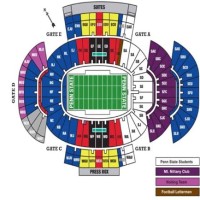 Penn State Beaver Stadium Seating Chart With Rows