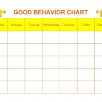 Printable Weekly Behavior Chart Template