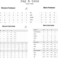 Rag And Bone Women S Jeans Size Chart