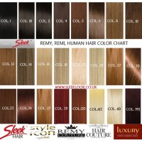 Remy Couture Hair Extensions Colour Chart