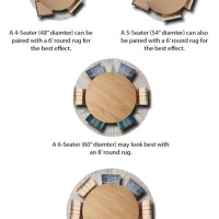 Round Dining Table Rug Size Chart