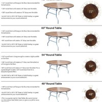 Round Table Sizing Chart