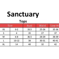 Sanctuary Clothing Size Chart