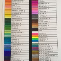 Sharpie Pen Color Chart